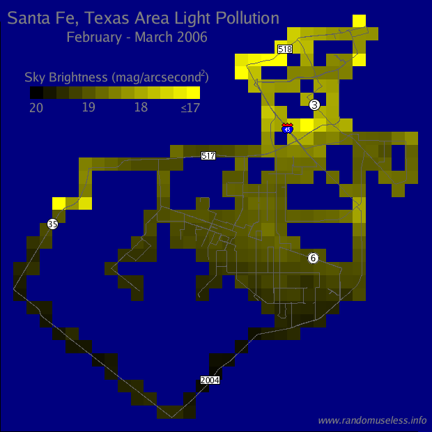 Santa Fe Light Pollution Map (30,390 Bytes)